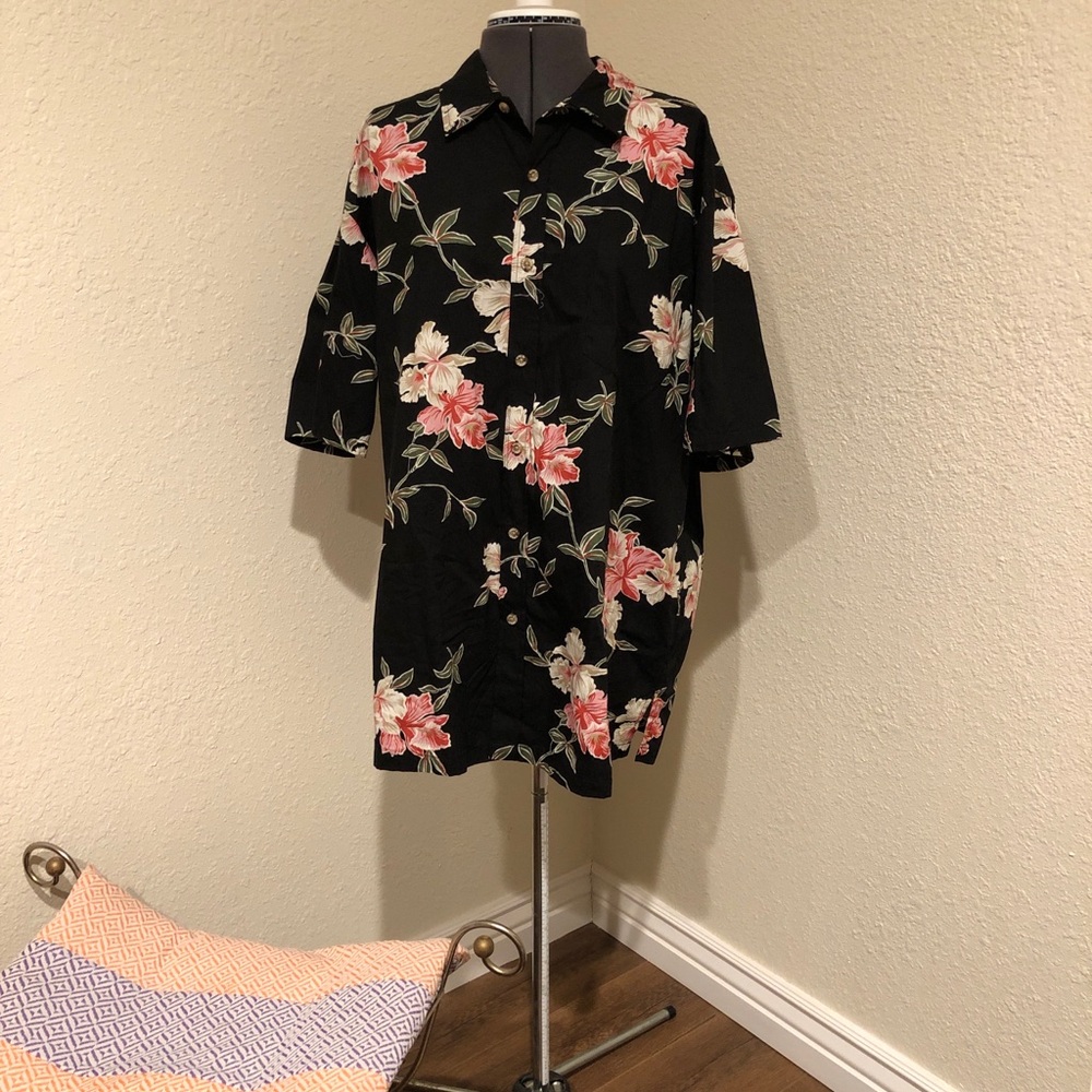 Men’s Hawaiian Black Shirt